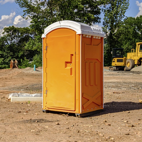 how often are the portable restrooms cleaned and serviced during a rental period in Sumner